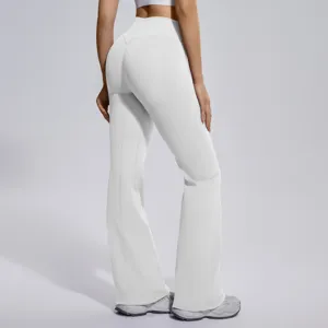 Cross-border seamless flared yoga pants, high waist tummy control butt lifting activewear for women.