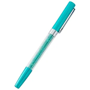Turquoise Kristal Balpen Strass Glitter Metaal Kantoor Briefpapier School Hoofdfoto