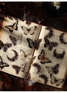 Adesivi farfalla vintage PET trasparenti adesivi decorativi per diario scrapbooking fai