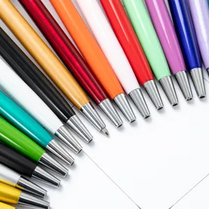 Σετ χρωματιστών μεταλλικών στυλό, σώμα αλουμινίου, ιδανικό για διαφημιστικά δώρα.