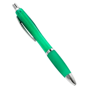 Green retractable ballpoint pen plastic gourd shaped office promotional gift pen custom logo.