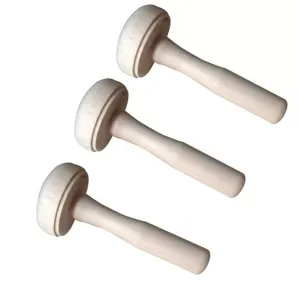 Onbehandeld houten handvat accessoire voor drukinkt roller kunst verf gereedschap detail
