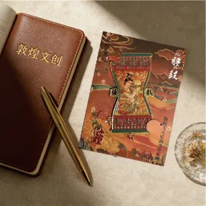 Squisito segnalibro in metallo Apsaras di Dunhuang, elegante regalo di cancelleria culturale.