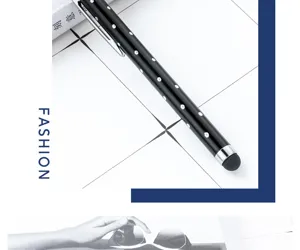 Pennino capacitivo con strass per smartphone e tablet. Scrittura e disegno touchscreen.