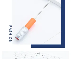Creative DIY beading pencil extender detail view, colorful sketch pen holder extension tool