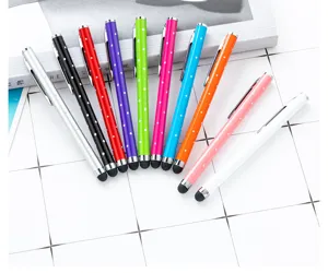 Pennino capacitivo in cristallo colorato per touchscreen tablet smartphone penna universale.