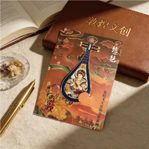 Segnalibro in metallo Pipa Apsaras di Dunhuang regalo creativo accessorio per lettura