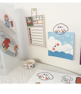 Set di adesivi per cartoni animati carini per bambini ragazze decorazione fai da te cancelleria.