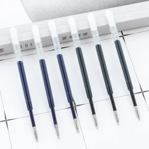 Metal Gel Pen Refill Smooth Writing Ballpoint Pen Replacement Refills Office School Stationery Supplies Black Blue