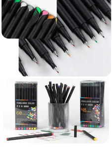 Colorful fineliner pens set 0.4mm fine tip water based drawing pens for journaling art.