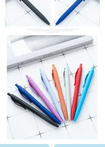 Penne gel retrattili colorate set di penne a sfera in plastica colore macaron uso