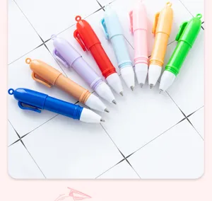 Mini stylo a bille plastique de poche detail design colore et assorti pour etudiants