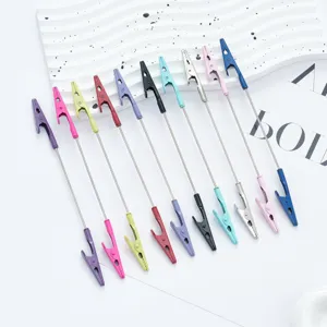 DIY Beading Metal Toothed Alligator Clip Memo Note Holder Desktop Message Card Clip Office Stationery Supplies