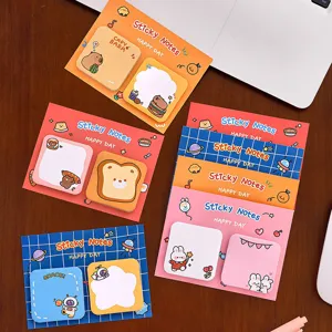 Foglietti Adesivi Animali Cartoni Animati Blocco Note Autoadesivo Carta Cancelleria Per Bambini Scuola Ufficio Promemoria