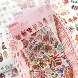 100 Pezzi Creativi Carini Adesivi Washi Per Scrapbooking Giornale Telefono Diario Decorazione Carta Washi Adesivi Cartoni Fiori