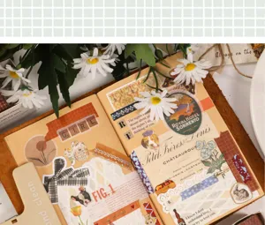 Set adesivi per diario vintage nastro washi decorativo materiale per scrapbooking