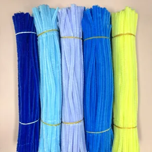 Scovolini colorati fai da te forniture artigianali steli di ciniglia in peluche fiori
