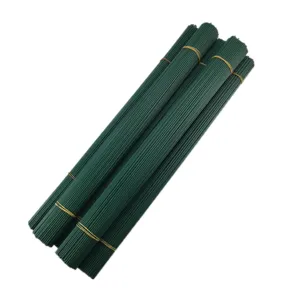 Steli per fiori verdi in filo di ferro per artigianato fai da te e composizioni.