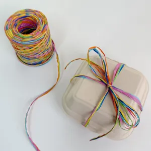 Nastrino in carta di raffia arcobaleno colorata per confezioni regalo e decorazioni floreali