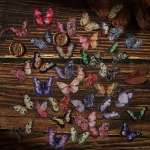 Adesivi PET farfalla vintage cancelleria decorativa fai da te scrapbooking arti estetiche