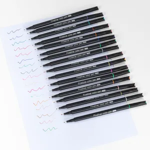Colorful fineliner pen set 0.4mm ultra-fine needle pens for drawing and journaling art.