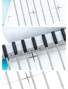 Metal ballpoint pen refill 1.0mm bullet tip smooth writing replacement stationery supply