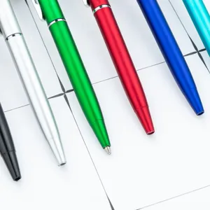 Portable Mini Pocket Twist Ballpoint Pen Plastic Smooth Writing Office School Stationery Writing Pen