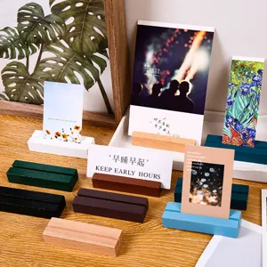 Base Porta Carte In Legno Creativa Per Panetteria Supporto Per Segnaposti Da Tavolo Mini Porta Etichette Prezzo Clip Foto