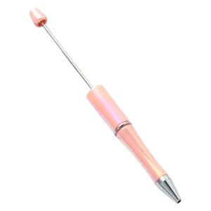 Stylo Bille perle rose degrade DIY stylos a perles en metal pour artisanat et fournitures bureau