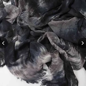 Modal tie-dye crinkle scarf for women, long lightweight sun protection shawl wrap.