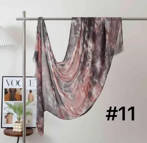 Fashion modal tie-dye scarf women long shawl lightweight sun protection neck wrap hijab