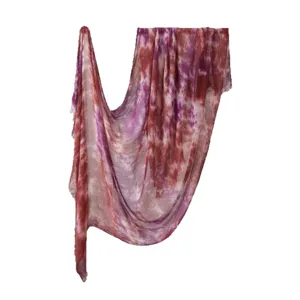 Women's Modal Tie-Dye Long Scarf Fashion Sun Protection Shawl Wrinkled Turban Casual Drape Design