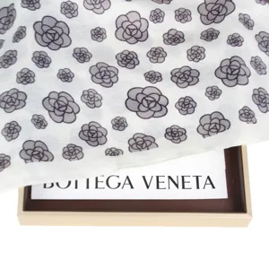Lusso bianco sciarpa stampa floreale elegante donna scialle morbido moda foulard