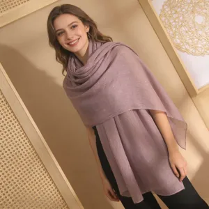 Fashion Simple Sequin Scarf Women Long Shawl Breathable Soft Headscarf Solid Color Daily Wrap Cape Accessories