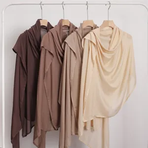 Solid color modal cotton shawl lightweight breathable women scarf elegant draped design daily wear