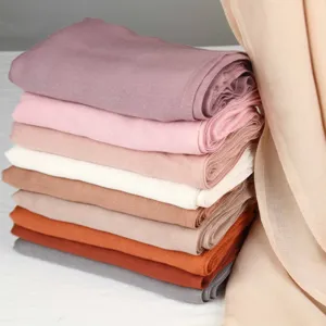 Spring solid color cotton linen scarf women literary vintage shawl long versatile
