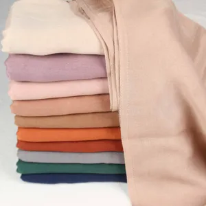 Solid color cotton modal scarf for women, lightweight breathable shawl, minimalist hijab.