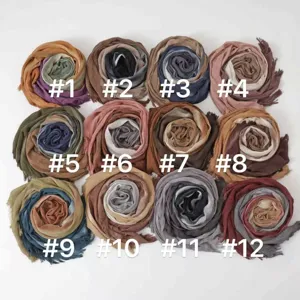 Modal cotton gradient shawl scarf for women, ethnic style wide fashion headscarf variant 1