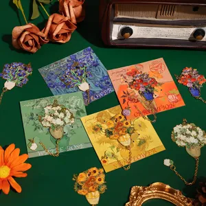 Marcapáginas de Metal Floral Chapado en Oro de Estilo Chino Clásico Marcapáginas de Flor Hueca Exquisito Vintage Con Cadena Para Estudiantes Maestros Amantes De La Literatura Regalo