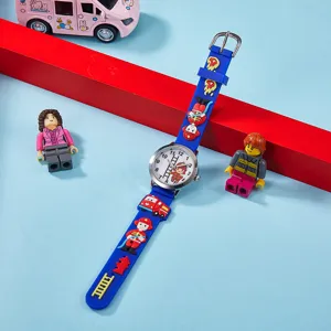 Jolie Montre Quartz Pompiers Enfant Bracelet Silicone Dessin Anime Garcon Fille Cadeau Top
