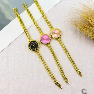Women small dial quartz watch elegant gold chain bracelet wristwatch for daily fashion wear.