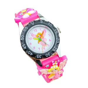 Cute 3D cartoon flower fairy kids watch for girls pink electronic watch main item