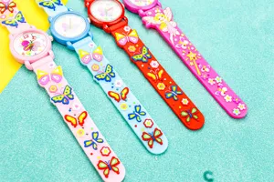 3D cute butterfly kids watch cartoon princess quartz electronic wrist watch girls gift