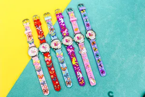 3D cute butterfly and unicorn kids watch, cartoon quartz wristwatch for girls, perfect gift.