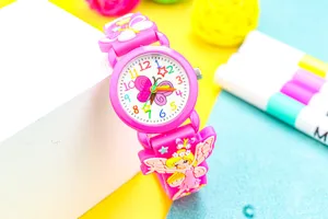 Cute 3D butterfly kids watch cartoon quartz wristwatch for sweet girls gift detail view