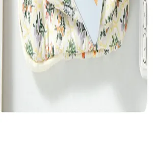 Close-up view of the Korean style floral quilted tablet sleeve showing fine stitching and soft fabric texture.