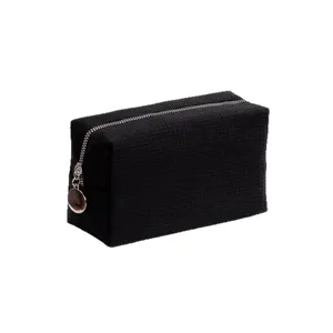 Borsa cosmetica a cialda nera trousse per trucco da viaggio organizer portatile
