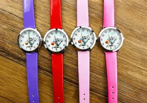 Reloj Cuarzo Ninos Halloween Fantasma Correa Piel Colorida Manecilla Luminosa Regalo