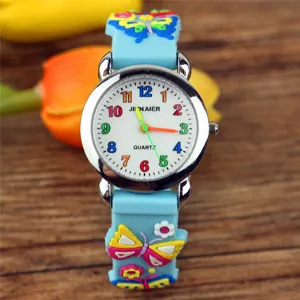 Orologio al Quarzo in Silicone 3D per Bambini Cartone Animato Quadrante Scala Colorata Studente Casual Regalo