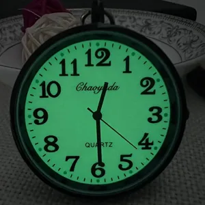 Portable Luminous Quartz Pocket Watch Minimalist Large Digit Keychain Watch Student Exam Clock Alloy Electronic Watch